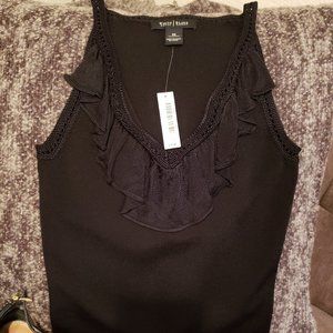 WHBM Sleeveless Sweater -Black - XS